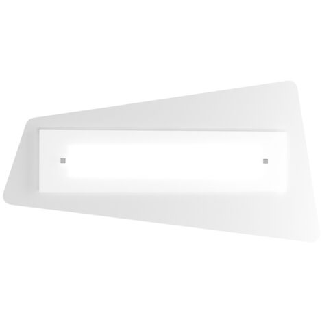 Applique Contemporanea Unusual Metallo Bianco E Vetro Chiaro Satinato 2 Luci E27