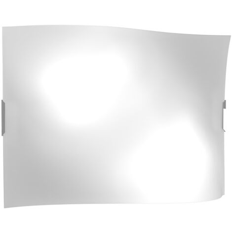 Applique Contemporanea Wing Metallo Vetro Bianco Satinato 4 Luci E27 55Cm