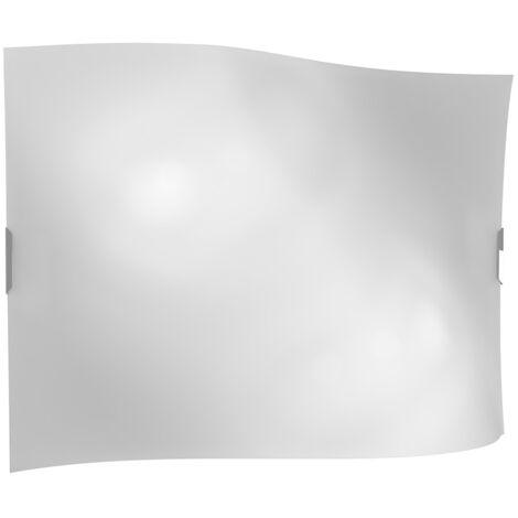 Applique Contemporanea Wing Metallo Vetro Bianco Satinato 4 Luci E27 70Cm