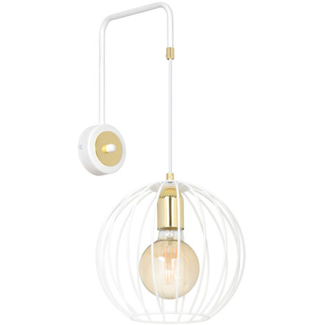 Applique Contemporaneo Omoikane Acciaio Bianco 1 Luce E27 Ip20