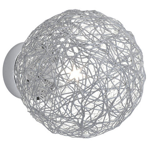 Applique Contemporaneo Willow Metallo Cromo Diffusore Alluminio 1 Luce G9