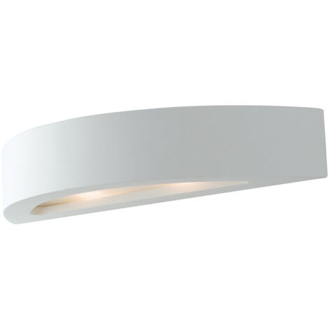 Applique CORTINA in gesso bianco verniciabile con doppio diffusore 42 cm.