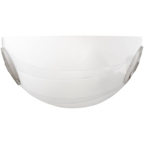 "Applique CRI in vetro bianco 30x15 cm."