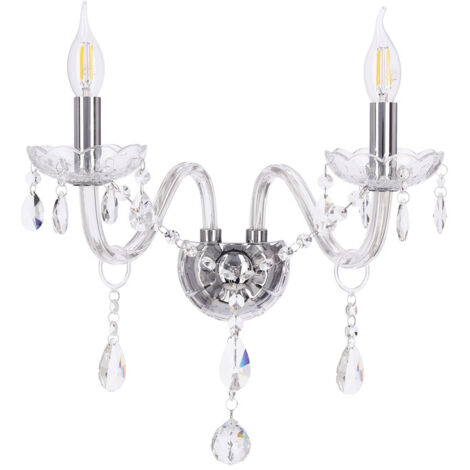 Applique Cristallo glamour 2xE14 40W chrome Candellux