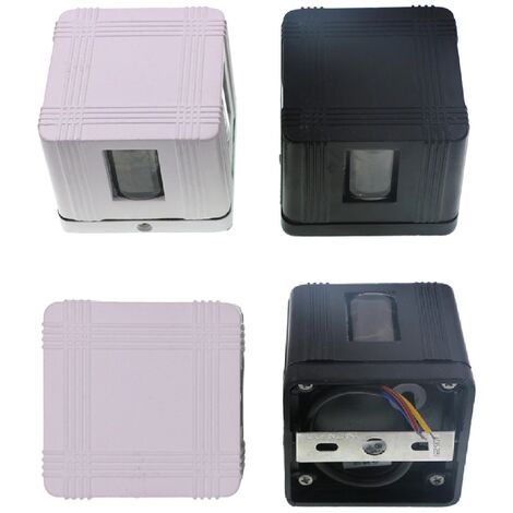 Applique cubo 4 fasci luce G9 illuminazione impermeabile IP65 box bianco nero  Bianco