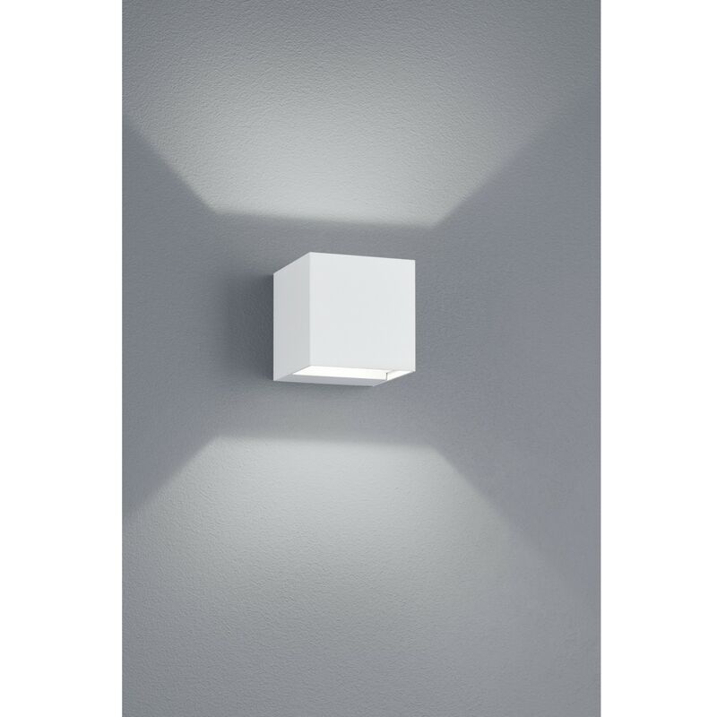 Image of Applique Cubo Doppia Emissione Led Adaja Bianco IP54 Trio Lighting
