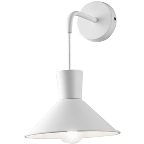 Applique D22 cm ELIO in metallo verniciato Bianco