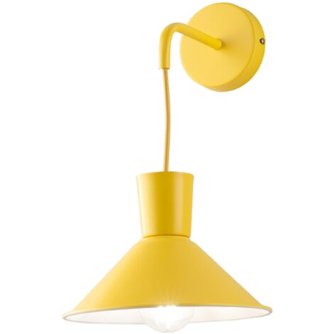 Applique D22 cm ELIO in metallo verniciato Giallo