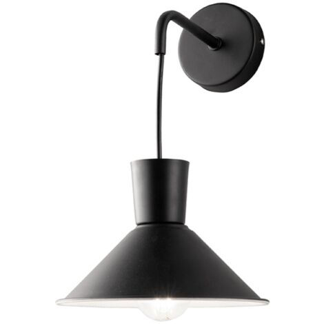 Applique D22 cm ELIO in metallo verniciato Nero
