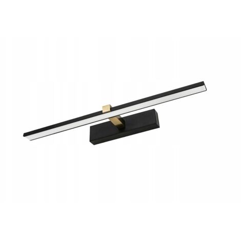 Applique da bagno a led 8W 4200K nero e oro 40cm