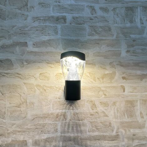 Applique da esterno 10W LED NABIRAT Nero Bianco caldo