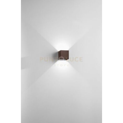 APPLIQUE DA ESTERNO A LED CUBE 4000K 770LM 10W IP65 10X10X10CM CORTEN