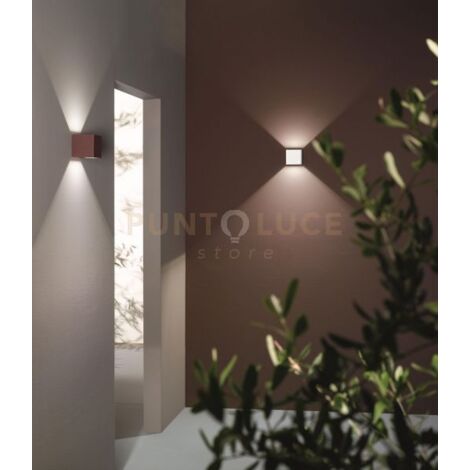 APPLIQUE DA ESTERNO A LED CUBE CORTEN 3000K 720LM 10W 10X10X10CM IP65