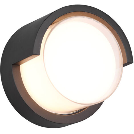 Applique da Esterno a LED SMD in Tessuto Nero Opaco