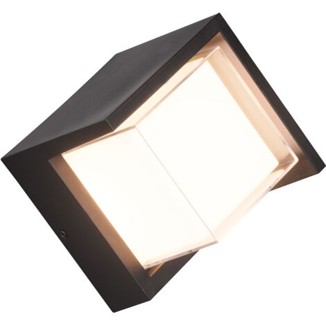 Applique da Esterno a LED SMD in Tessuto Nero Opaco