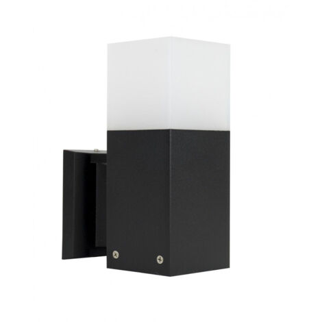 Applique da esterno a parete SU-MA Cube E27 nera IP44