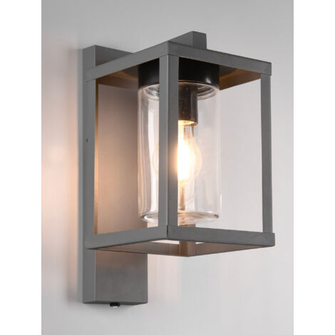 Applique da Esterno Attacco E27 in Alluminio Pressofuso Antracite