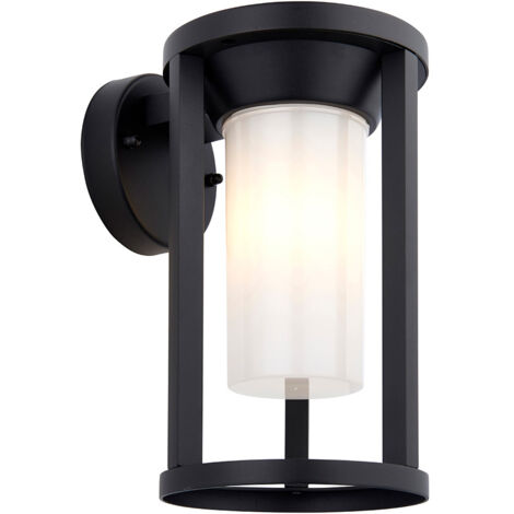 Applique da esterno Braden Endon nera E27 IP44 dimmerabile