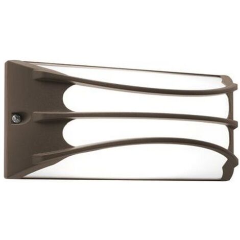 Applique Da Esterno Contemp. Bra Alluminio E Termoplastica Caffè Led 10W 4000K