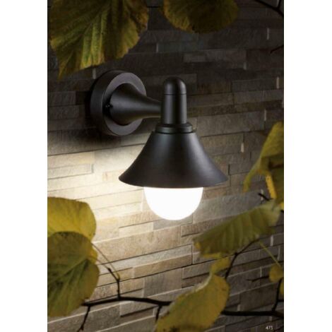 Applique Da Esterno Contemp. Soda Alluminio E Materie Plastiche Nero 1 Luce E27