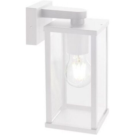 SOVIL Applique Da Esterno Contemporanea Aurea Alluminio E Vetro Bianco 1 Luce E27