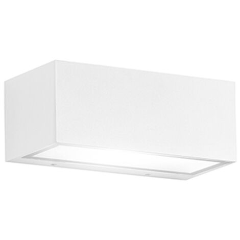 Applique Da Esterno Contemporaneo Step Alluminio Bianco 2 Luci E27