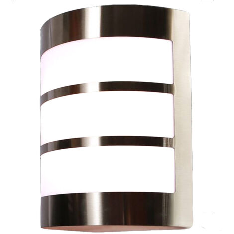 Applique da esterno in acciaio a fasce attacco E27 lampada da parete per balcone terrazzo facciata IP44