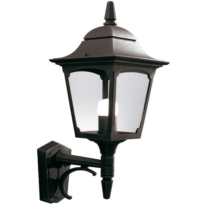Image of Etc-shop - Applique da esterno lampada da parete alu lanterna in vetro pressofuso h 48 cm lampada da giardino anticata