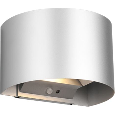 Applique da esterno LED 2 luci, metallo, titano, 16x10x11,5 cm, Talent