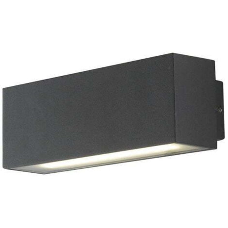 "Applique da esterno LED AGERA in alluminio nero 2x8W 4000K 18 cm."