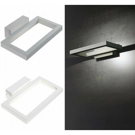 Applique da Esterno Led Lampada Parete Illuminazione Giardino Cornice Deco Sovil - Colore: Alluminio