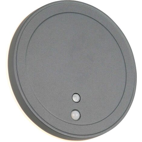 Applique da esterno LED ricaricabile, c/sensori, tonda, D 14 cm, Fortaleza