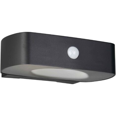 Applique da esterno LED, solare, c/sensori, nero, L 22 cm, Bilbao