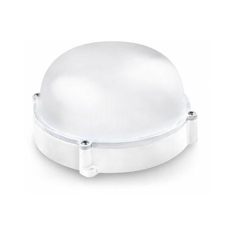 Applique da esterno LED tondo matel ip65 bianco 12w neutro