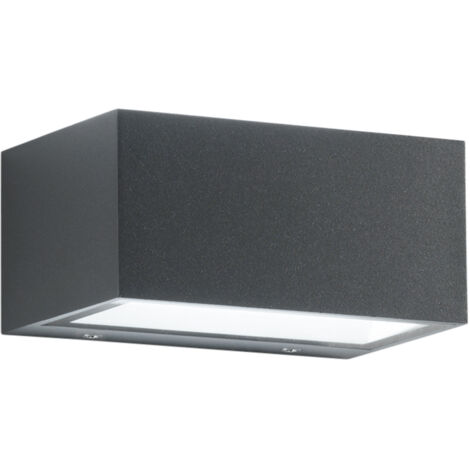 "Applique da esterno LED TWIN antracite con luce biemissione 12W 4000K 14 cm."