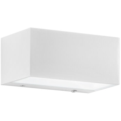 "Applique da esterno LED TWIN bianca con luce biemissione 12W 4000K 14 cm."