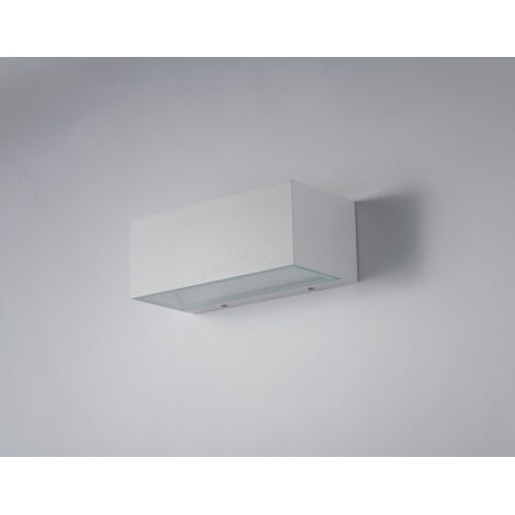 "Applique da esterno LED TWIN bianca con luce biemissione 20W 4000K 22 cm."