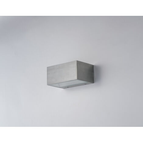 "Applique da esterno LED TWIN nichel con luce biemissione 12W 4000K 14 cm."