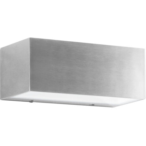 "Applique da esterno LED TWIN nichel con luce biemissione 20W 4000K 22 cm."