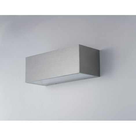 "Applique da esterno LED TWIN nichel con luce biemissione 40W 4000K 30 cm."