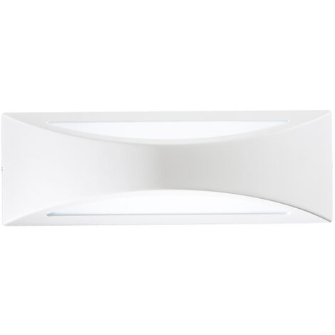 "Applique da esterno LED WEISS in alluminio bianco con luce calda e naturale"