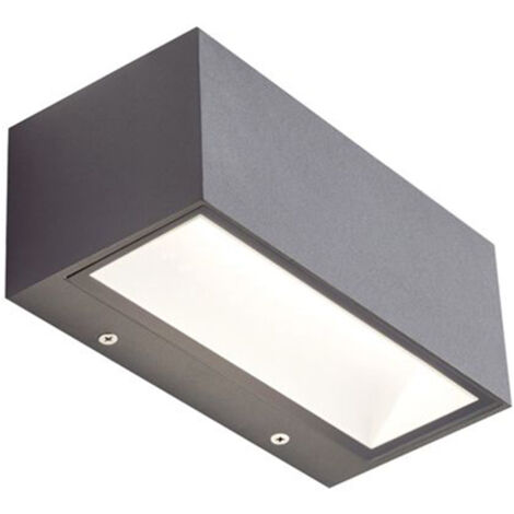 Applique Da Esterno Maxi Biemissione Box Alluminio Grafite 40W Led 3000K