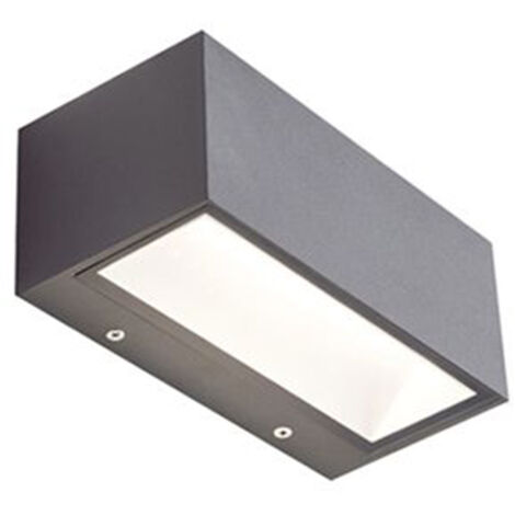 Applique Da Esterno Media Biemissione Box Alluminio Grafite 12W Led 3000K