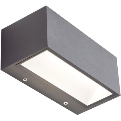 Applique Da Esterno Media Biemissione Box Alluminio Grafite 12W Led 4000K