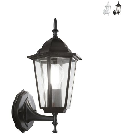"Applique da esterno MILANO in alluminio bianco con diffusore in vetro IP44"