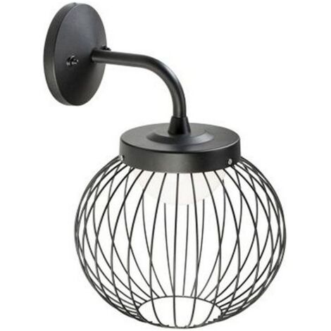 Applique Da Esterno Moderna Cage Alluminio E Termoplastica Nero Led 20W 4000K