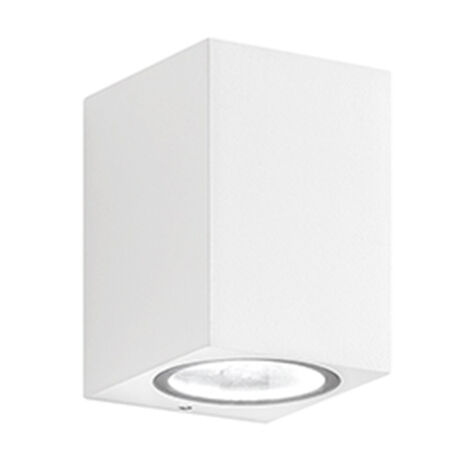 Applique Da Esterno Moderna Monolite Alluminio Bianco 1 Luce Gu10