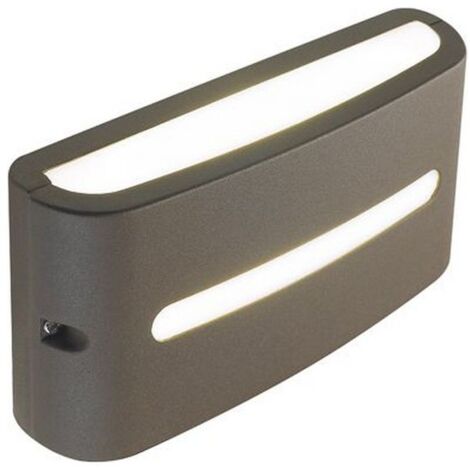 Applique Da Esterno Moderna Post Alluminio E Termoplastica Caffè Led 10W 4000K