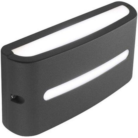 Applique Da Esterno Moderna Post Alluminio E Termoplastica Grigio Led 10W 4000K