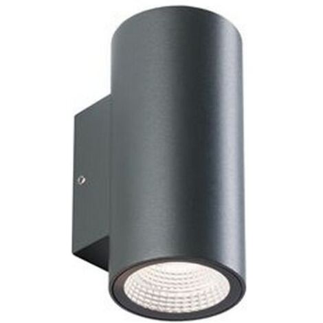 Applique Da Esterno Moderna Sino Alluminio E Vetro Grigio Led 3+3W 4000K